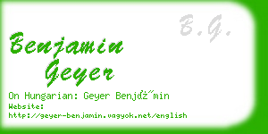 benjamin geyer business card